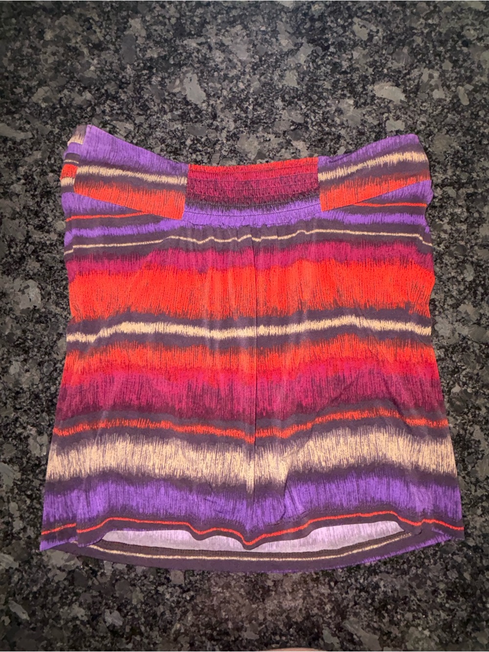 The Limited - Purple, Red, and Brown Striped Halter Top